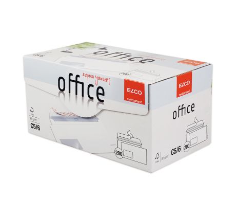 Obálky ELCO BOX DL, samolepicí s KP, vnitřní tisk, okno vlevo 200 ks